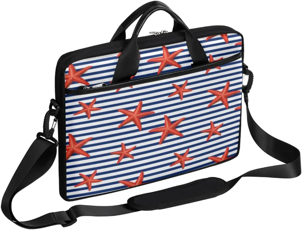 Floral Ethnic Traditional Pattern Laptop Shoulder Messenger Bag Waterproof Laptop Briefcase Handle Padded Strap