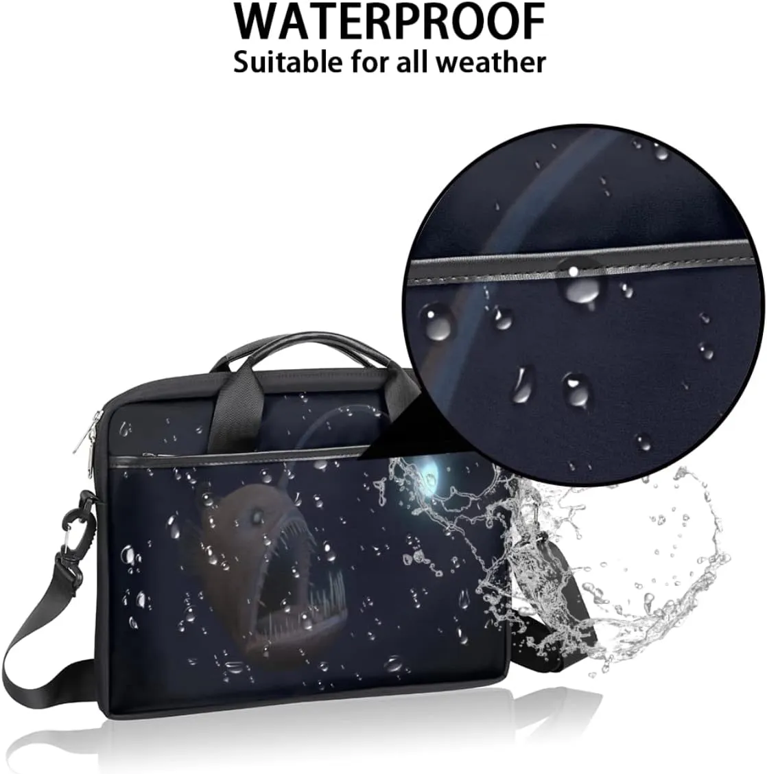 Flower Sugar Skull Laptop Shoulder Messenger Bag Waterproof Laptop Briefcase with Handle and Padded Strap Case Sleeve