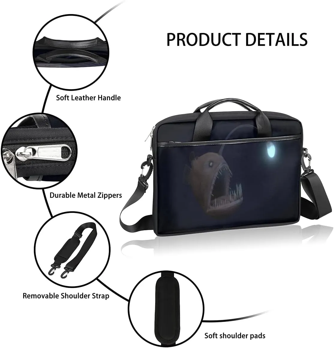 Flower Sugar Skull Laptop Shoulder Messenger Bag Waterproof Laptop Briefcase with Handle and Padded Strap Case Sleeve