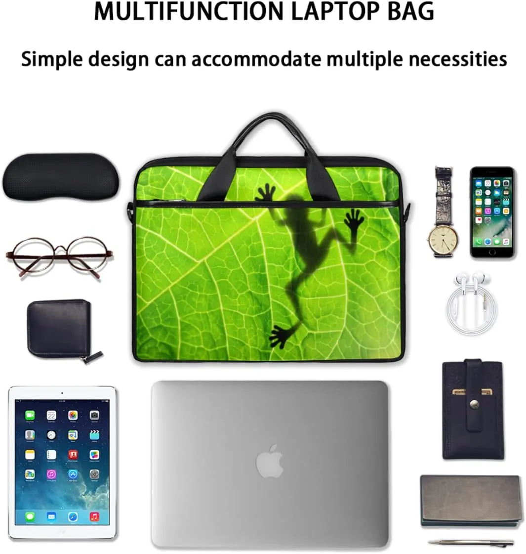 French Bulldog Laptop Shoulder Messenger Bag Waterproof Laptop Briefcase with Handle and Padded Strap Case Sleeve