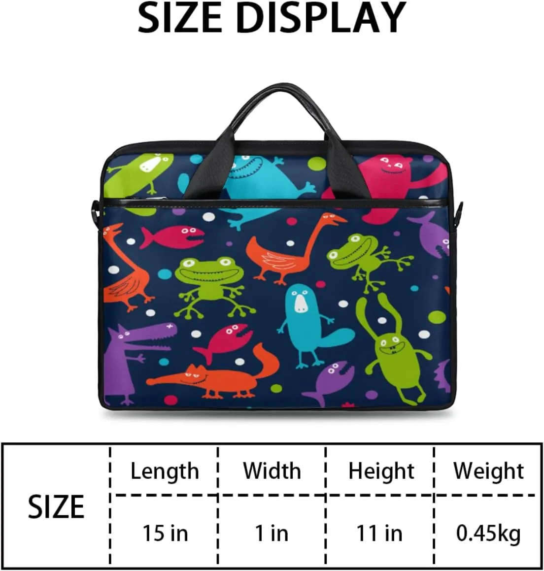 Fruit Watermelon Cherry Pineapple Laptop Shoulder Messenger Bag Waterproof Laptop Briefcase with Handle and Padded
