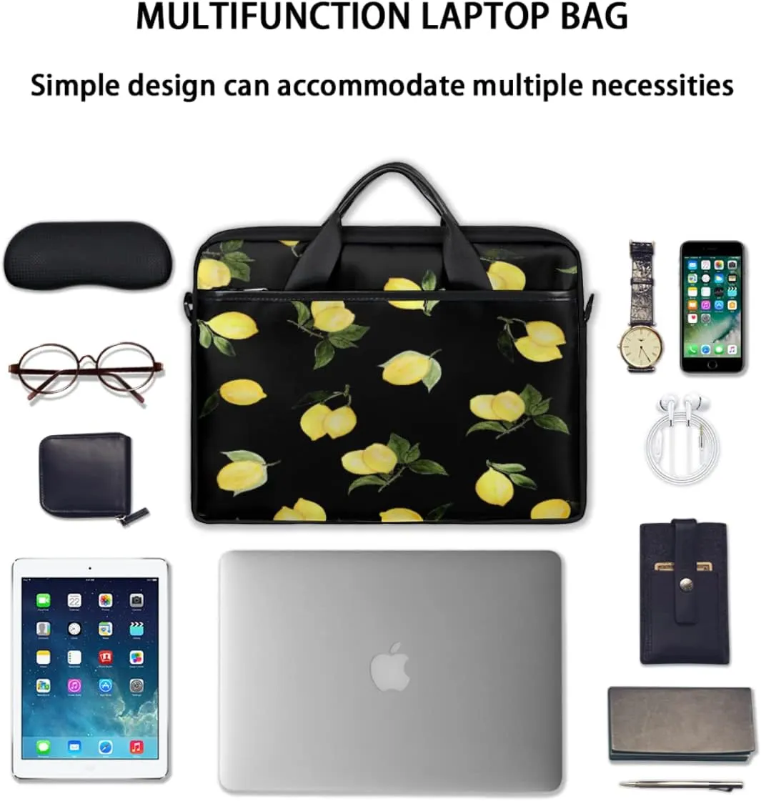 Fruits Strawberries Laptop Shoulder Messenger Bag Waterproof Laptop Briefcase Handle Padded Strap