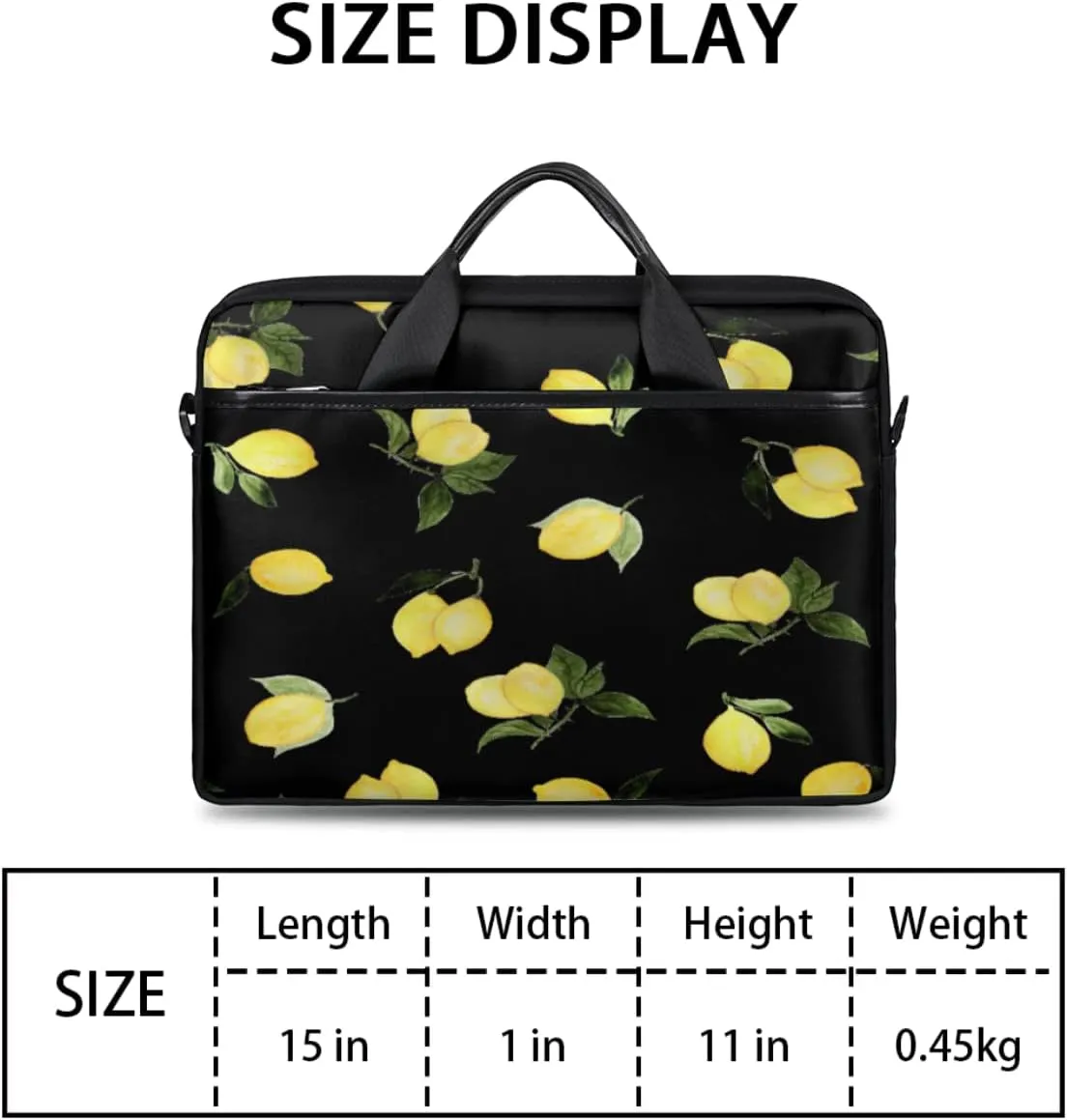 Fruits Strawberries Laptop Shoulder Messenger Bag Waterproof Laptop Briefcase Handle Padded Strap