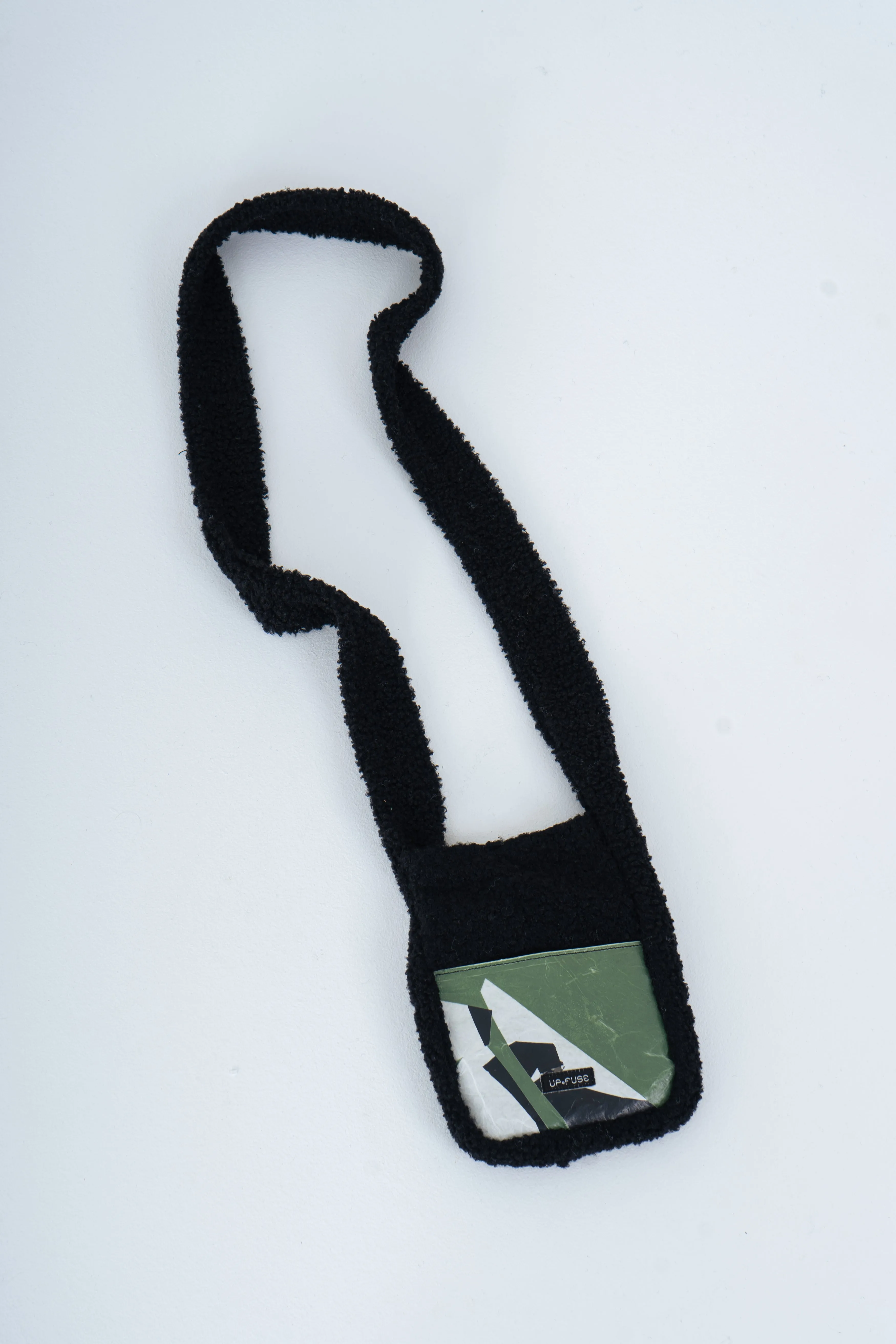 Fur Cross Bag in White Confetti