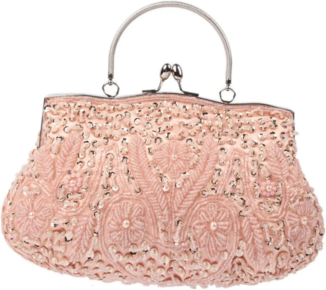 GALPADA Party Handbag Bride Handbags Pearl Handbags Purse for Banquet Dinner Party Bags