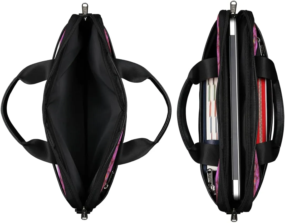 Gradient Geometric Shapes Laptop Shoulder Messenger Bag Waterproof Laptop Briefcase with Handle and Padded Strap Case Sleeve
