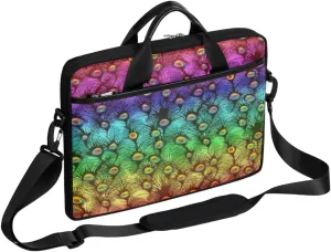 Gradient Geometric Shapes Laptop Shoulder Messenger Bag Waterproof Laptop Briefcase with Handle and Padded Strap Case Sleeve
