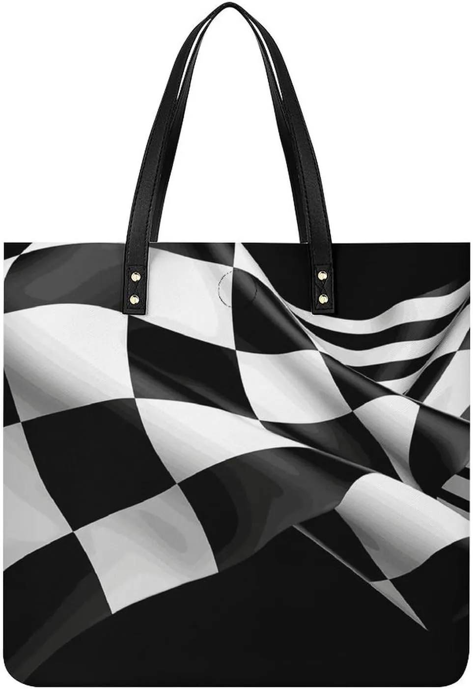 Handbags for WomenCheckered FlagsTrendy Vegan Leather Hobo Handbags,Women's Soft Bucket Bag For Women - Ladies Handbags For Work, Travel, Casual Use,Birthday Gifts