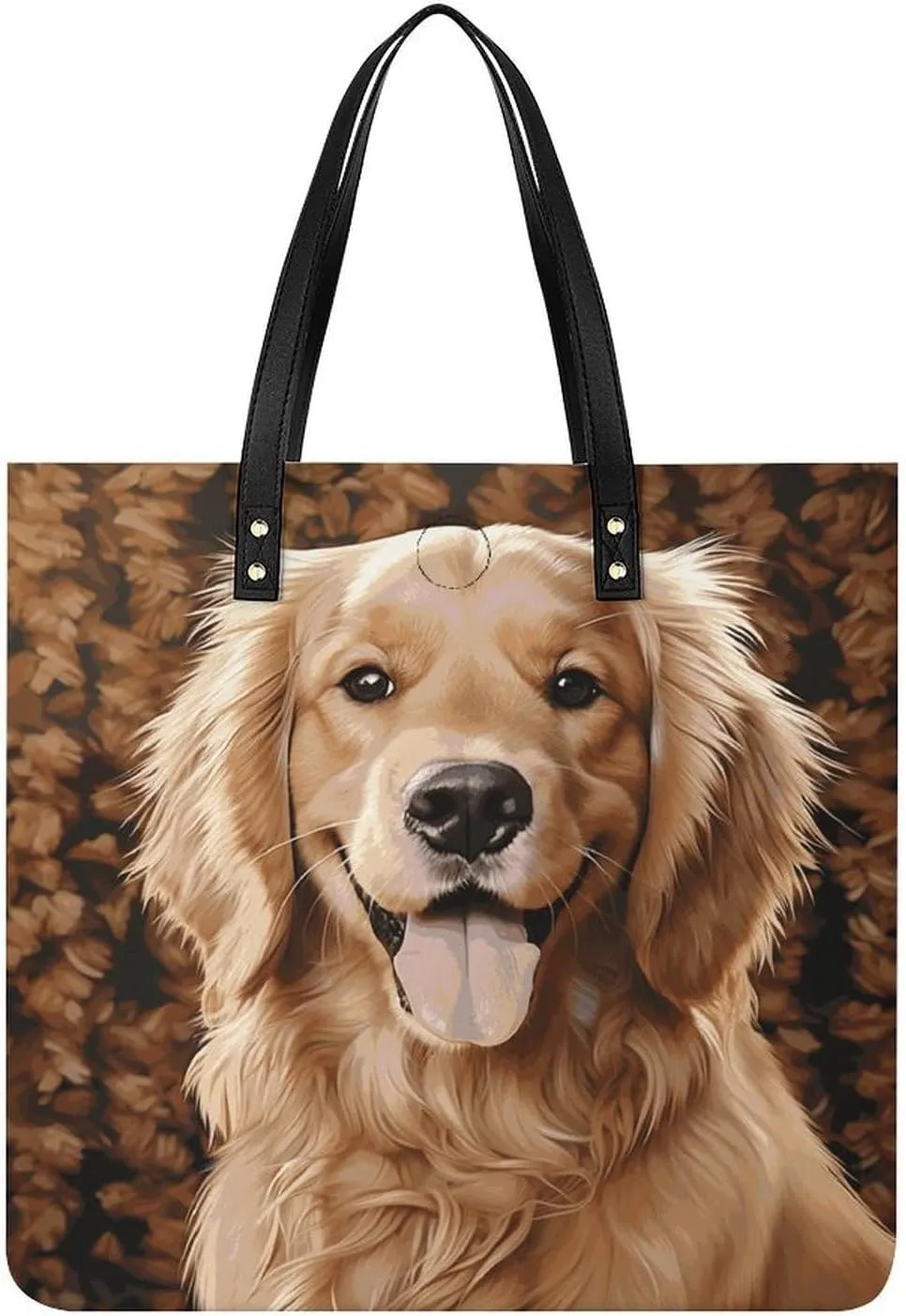 Handbags for WomenCute Golden RetrieverTrendy Vegan Leather Hobo Handbags,Women's Soft Bucket Bag For Women - Ladies Handbags For Work, Travel, Casual Use,Birthday Gifts