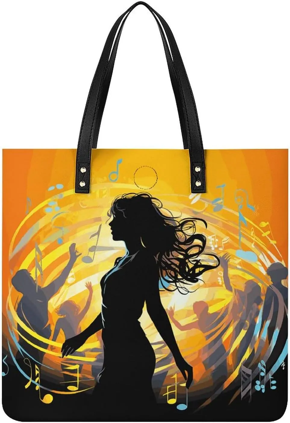 Handbags for WomenDance MusicTrendy Vegan Leather Hobo Handbags,Women's Soft Bucket Bag For Women - Ladies Handbags For Work, Travel, Casual Use,Birthday Gifts