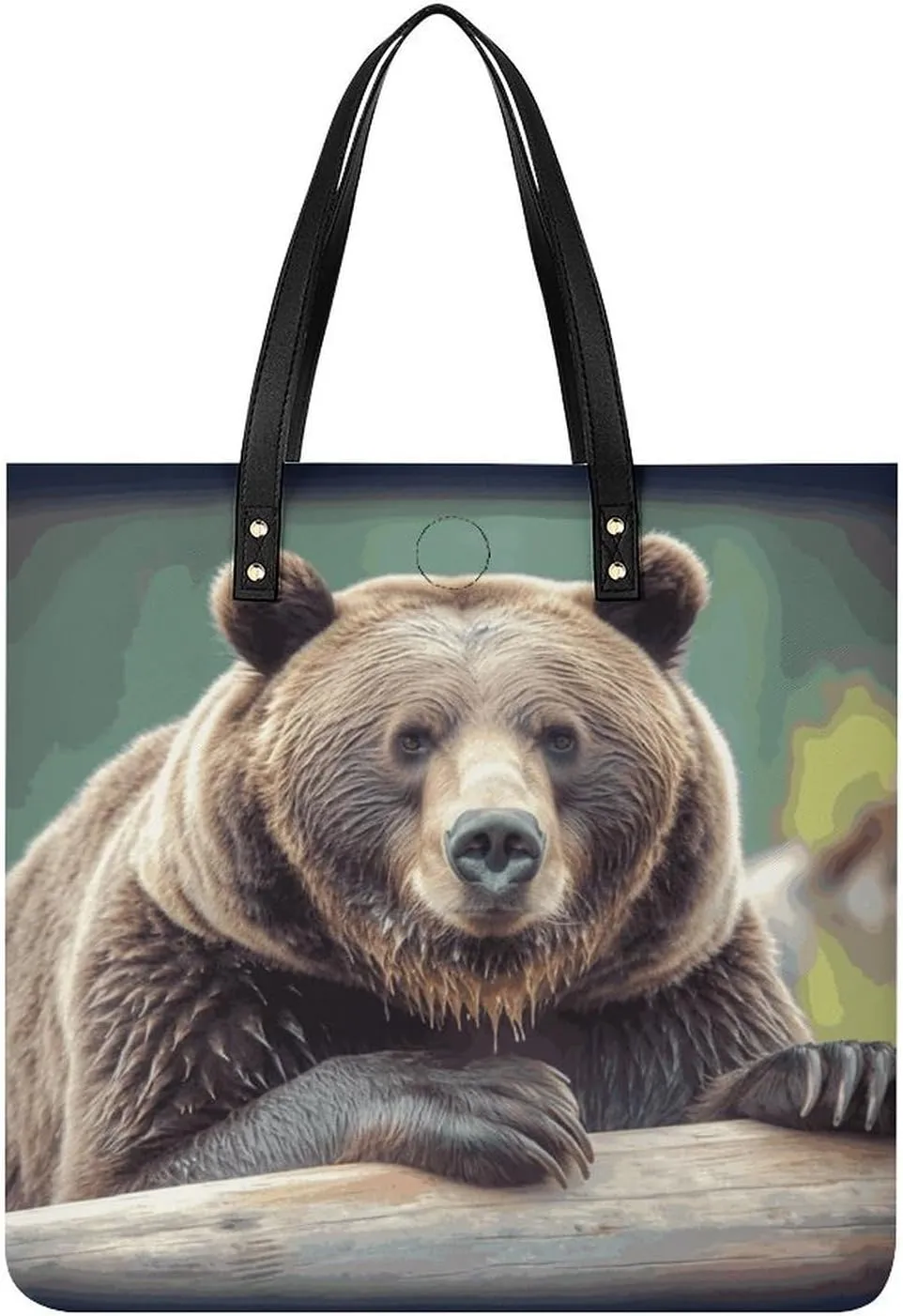 Handbags for WomenGrizzly BearTrendy Vegan Leather Hobo Handbags,Women's Soft Bucket Bag For Women - Ladies Handbags For Work, Travel, Casual Use,Birthday Gifts