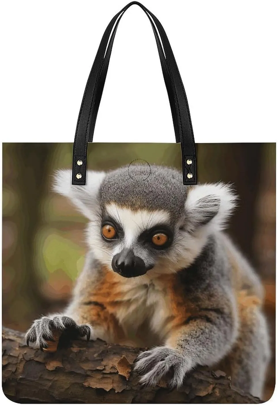 Handbags for WomenMonkey Lemur CuteTrendy Vegan Leather Hobo Handbags,Women's Soft Bucket Bag For Women - Ladies Handbags For Work, Travel, Casual Use,Birthday Gifts