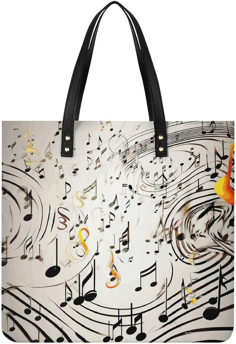 Handbags for WomenMusic Notes PrintTrendy Vegan Leather Hobo Handbags,Women's Soft Bucket Bag For Women - Ladies Handbags For Work, Travel, Casual Use,Birthday Gifts