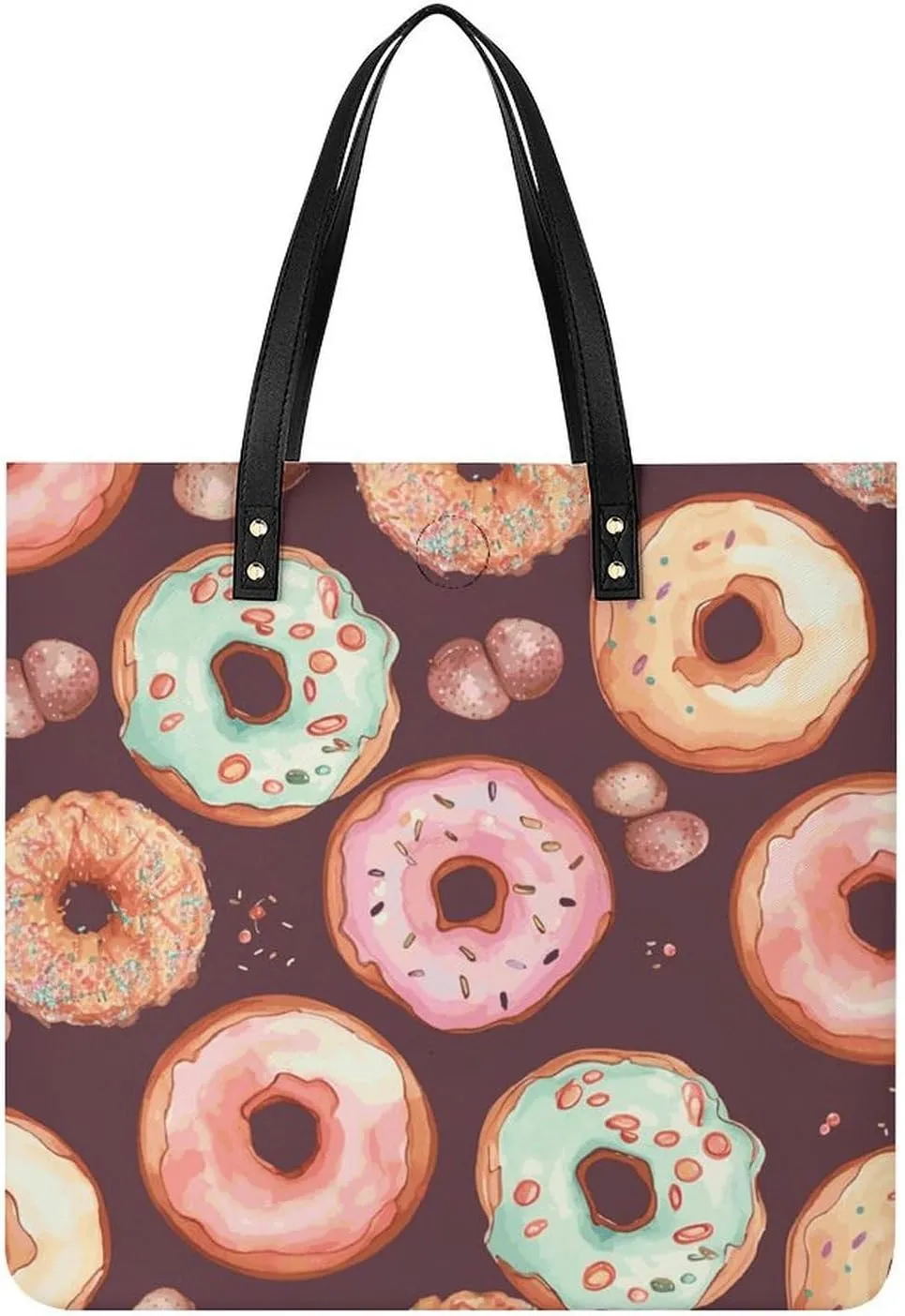 Handbags for WomenPretty DonutsTrendy Vegan Leather Hobo Handbags,Women's Soft Bucket Bag For Women - Ladies Handbags For Work, Travel, Casual Use,Birthday Gifts