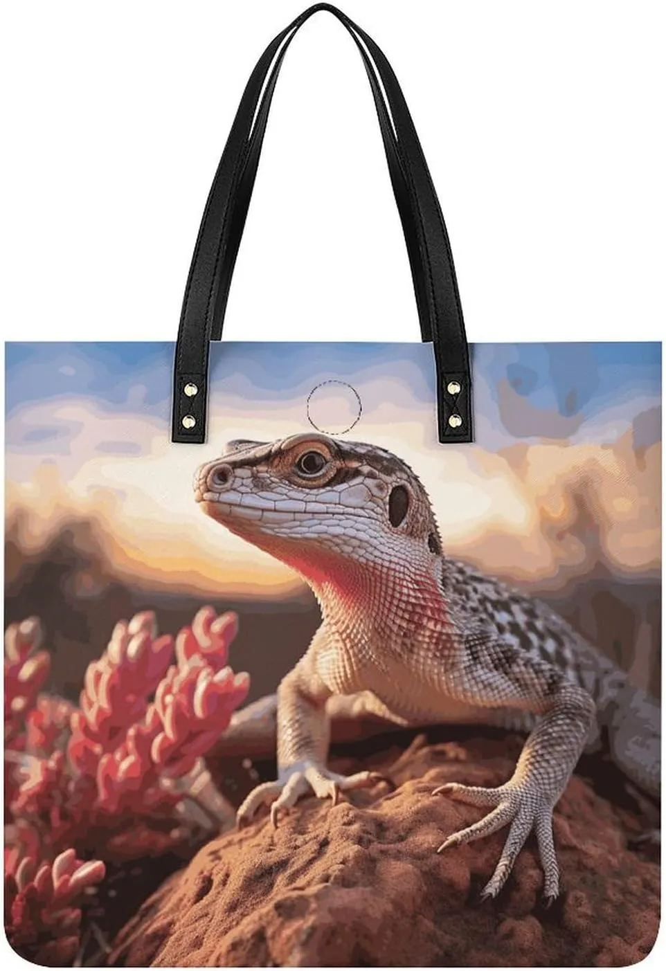 Handbags for WomenWhite LizardTrendy Vegan Leather Hobo Handbags,Women's Soft Bucket Bag For Women - Ladies Handbags For Work, Travel, Casual Use,Birthday Gifts