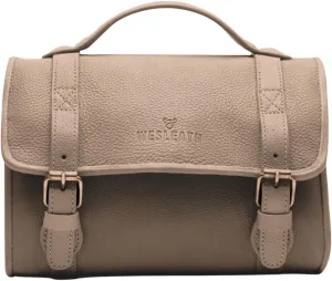 Hanging Leather Toiletry Bag | Water-Resistant Cosmetic Case For Men - Bathroom Dopp Kit Carry On Premium Quality Travel Organizer for Toiletries, Customized Shower Bag (Sand Stone)