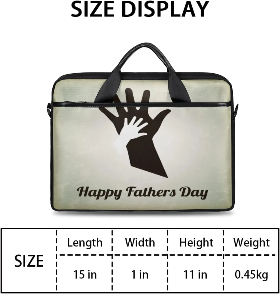 Happy Birthday Theme Pattern Laptop Shoulder Messenger Bag Waterproof Laptop Briefcase Handle Padded Strap