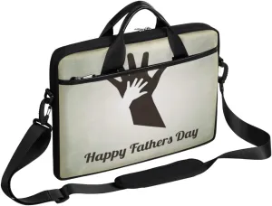 Happy Birthday Theme Pattern Laptop Shoulder Messenger Bag Waterproof Laptop Briefcase Handle Padded Strap
