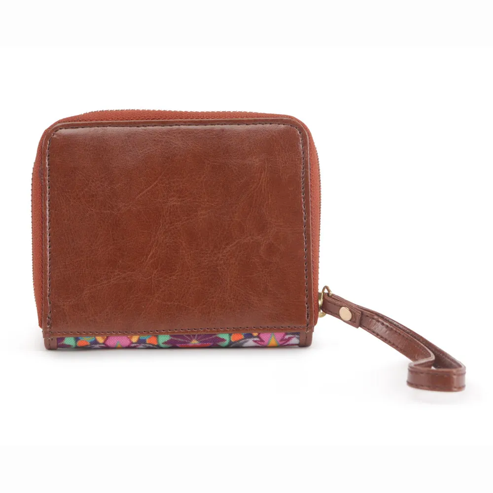 IMARS Wallet Green-Pink For Women & Girls (Wristlet) Made With Canvas