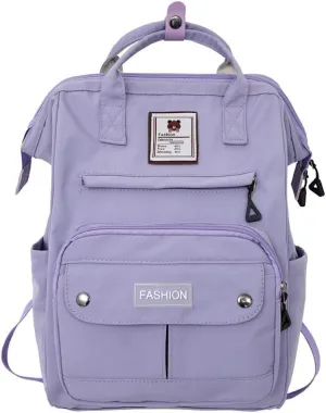 JHTPSLR Preppy Backpack Cute Vintage Backpack Solid Aesthetic Backpack Book Bags Large Waterproof Laptop Backpack Supplies (Purple)