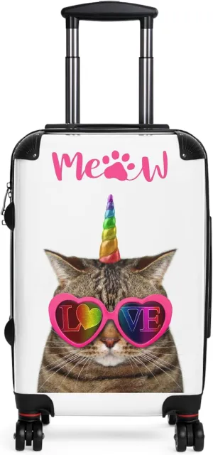 June in Color Meow Out Loud Travel Bag  Durable Hard-Shell Suitcase with 360 Spinner Wheels & Secure Lock for Smooth Travel