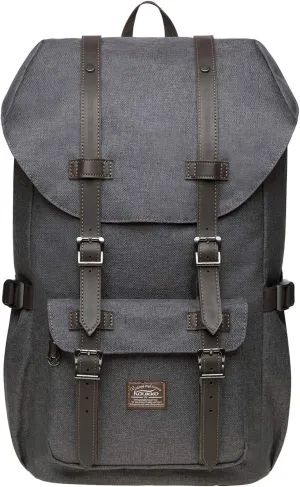 KAUKKO Laptop Outdoor Backpack, Traveling Rucksack Fits 15.6 Inch Laptop(23-Coffee)