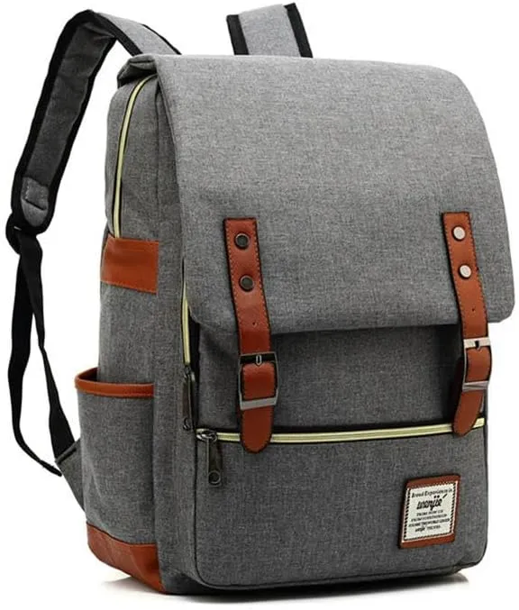 KOSTEN Backpack Women Canvas Backpacks Men Casual Fashion Travel Rucksacks for Laptop-Deep Blue