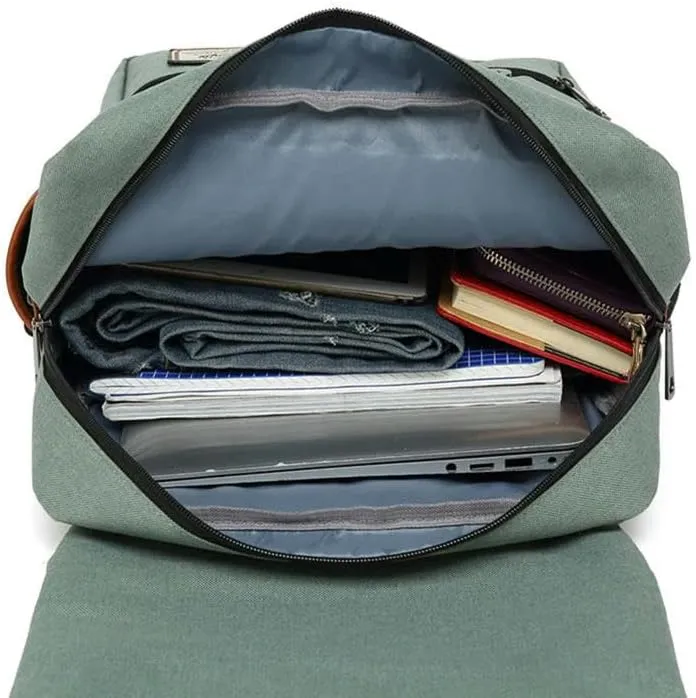 KOSTEN Backpack Women Canvas Backpacks Men Casual Fashion Travel Rucksacks for Laptop-Deep Blue