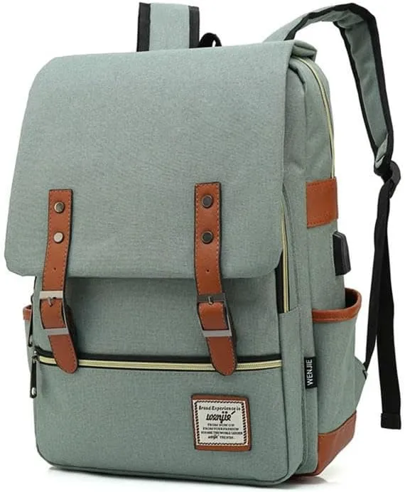 KOSTEN Backpack Women Canvas Backpacks Men Casual Fashion Travel Rucksacks for Laptop-Deep Blue