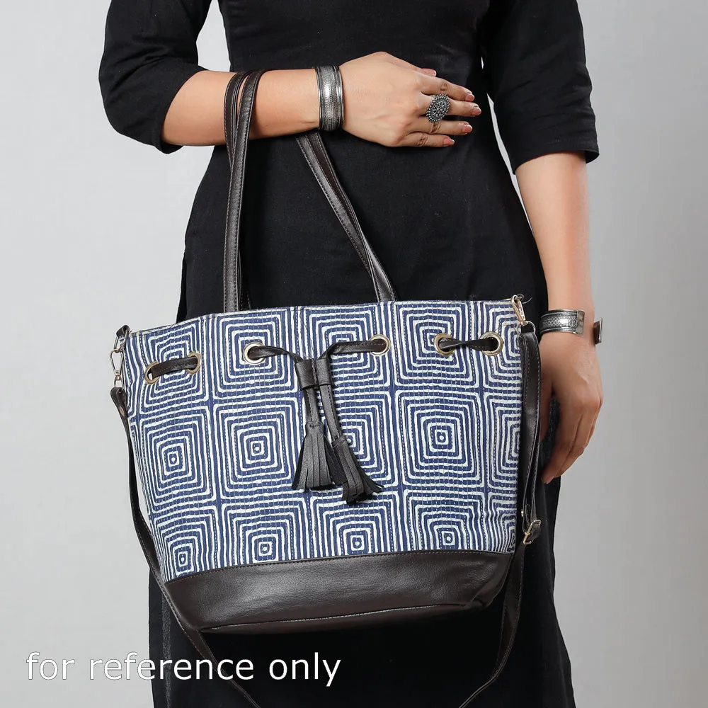 Kutch Handcrafted Cotton Running Sticth Shoulder Bag (Set of 2)