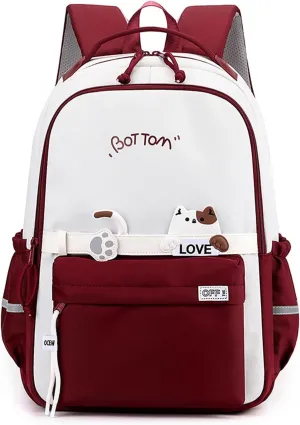 Laptop Backpacks 15.6 Inch for Men Women Large Travel Backpack Casual Daypack Fashion College Bag (Red)