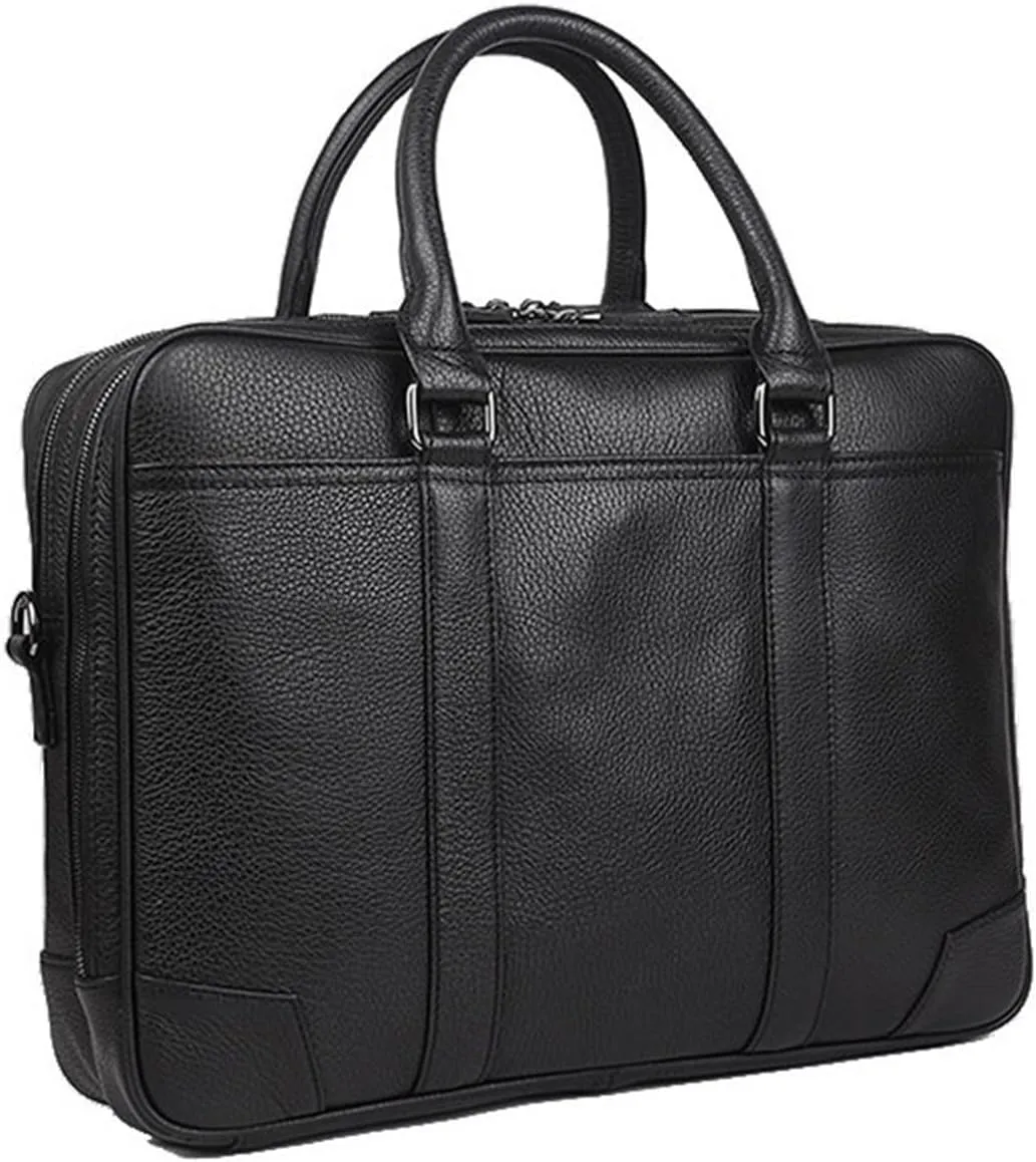 Laptop Bag Case Men's Briefcase Laptop Bag Handmade Head Layer Cowhide Shoulder Bag Casual Business Handbag Laptop Sleeve Case