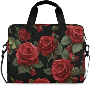 Laptop Bag Fits Up to 16 Inch Computer Budding Roses Laptop Briefcases for Men Women