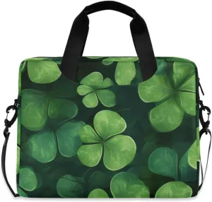 Laptop Bag Fits Up to 16 Inch Computer Dense Green Leaves Laptop Briefcases for Men Women