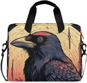 Laptop Bag Fits Up to 16 Inch Computer Gothic Crow Poppies Laptop Briefcases for Men Women