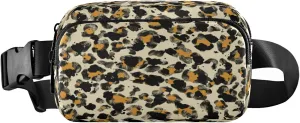 Leopard Animal Skin Camouflage Belt Bag for Women Men Fanny Pack Small Waist Pouch Crossbody Bags for Outdoor Hiking Running Travel