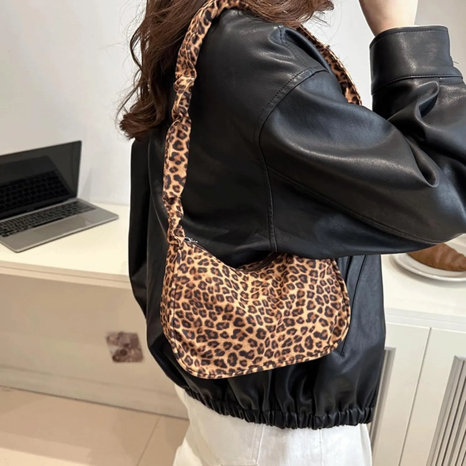 Leopard Purse Cheetah Print Hobo Bag Cheetah Y2K Tote Bag for Daily Use Lightweight Shoulder Bag for Women
