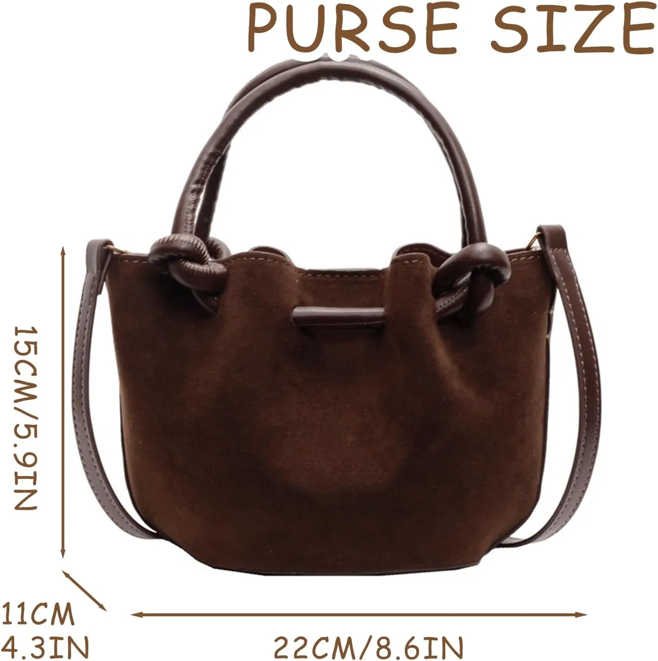Leopard Purse with Inner Pocket Mini Bucket Bag Knotted Handle Cheetah Print Crossbody Purse Casual Hangouts