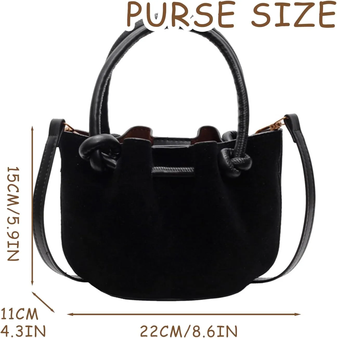 Leopard Purse with Inner Pocket Mini Bucket Bag Knotted Handle Cheetah Print Crossbody Purse Casual Hangouts
