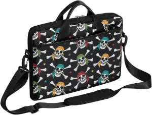 Lifornia Beach Pineapple Skull Laptop Shoulder Messenger Bag Waterproof Laptop Briefcase Handle Padded Strap