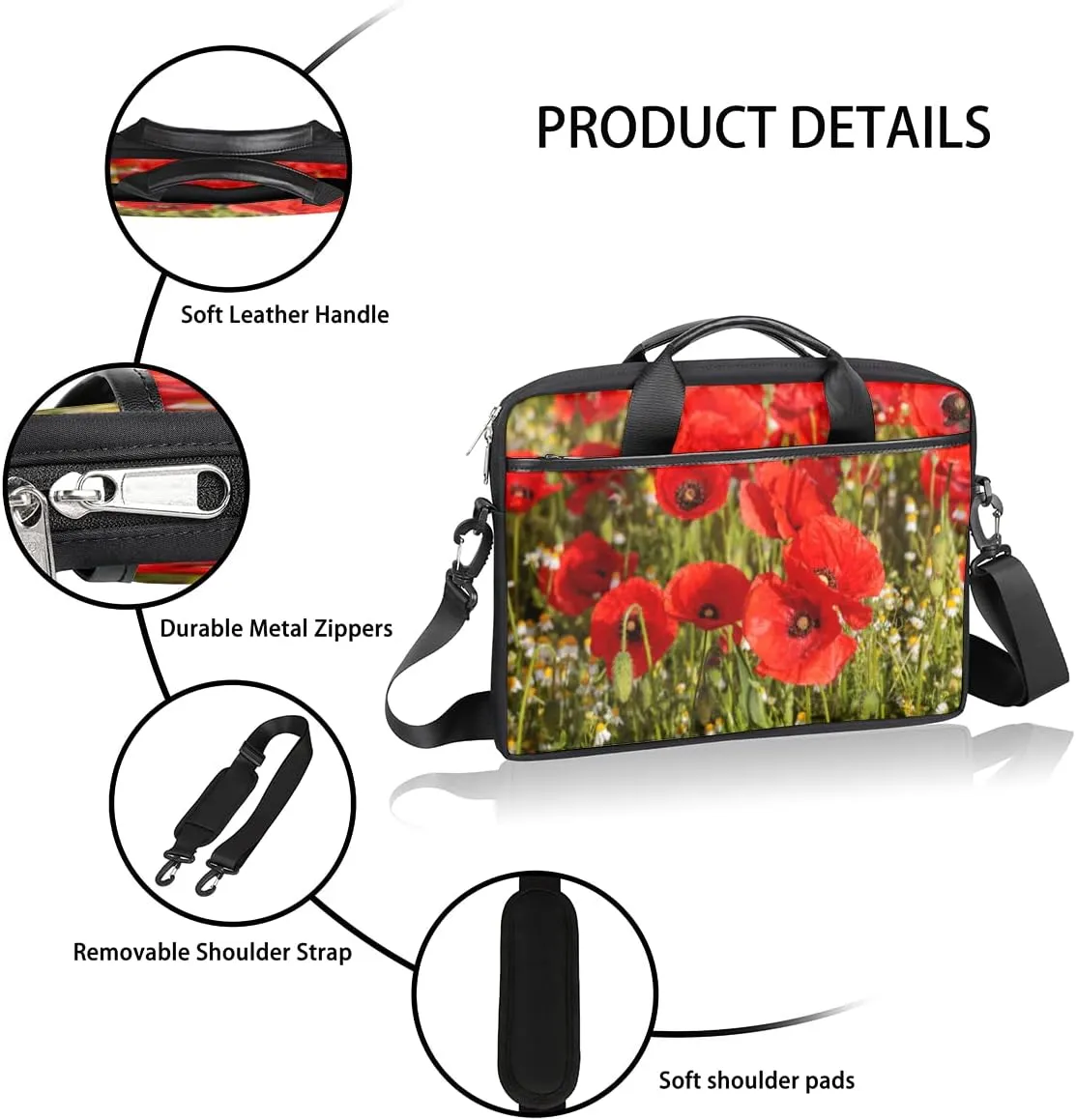 Lighthouse Sailing Ocean Theme Laptop Shoulder Messenger Bag Waterproof Laptop Briefcase with Handle and Padded Strap