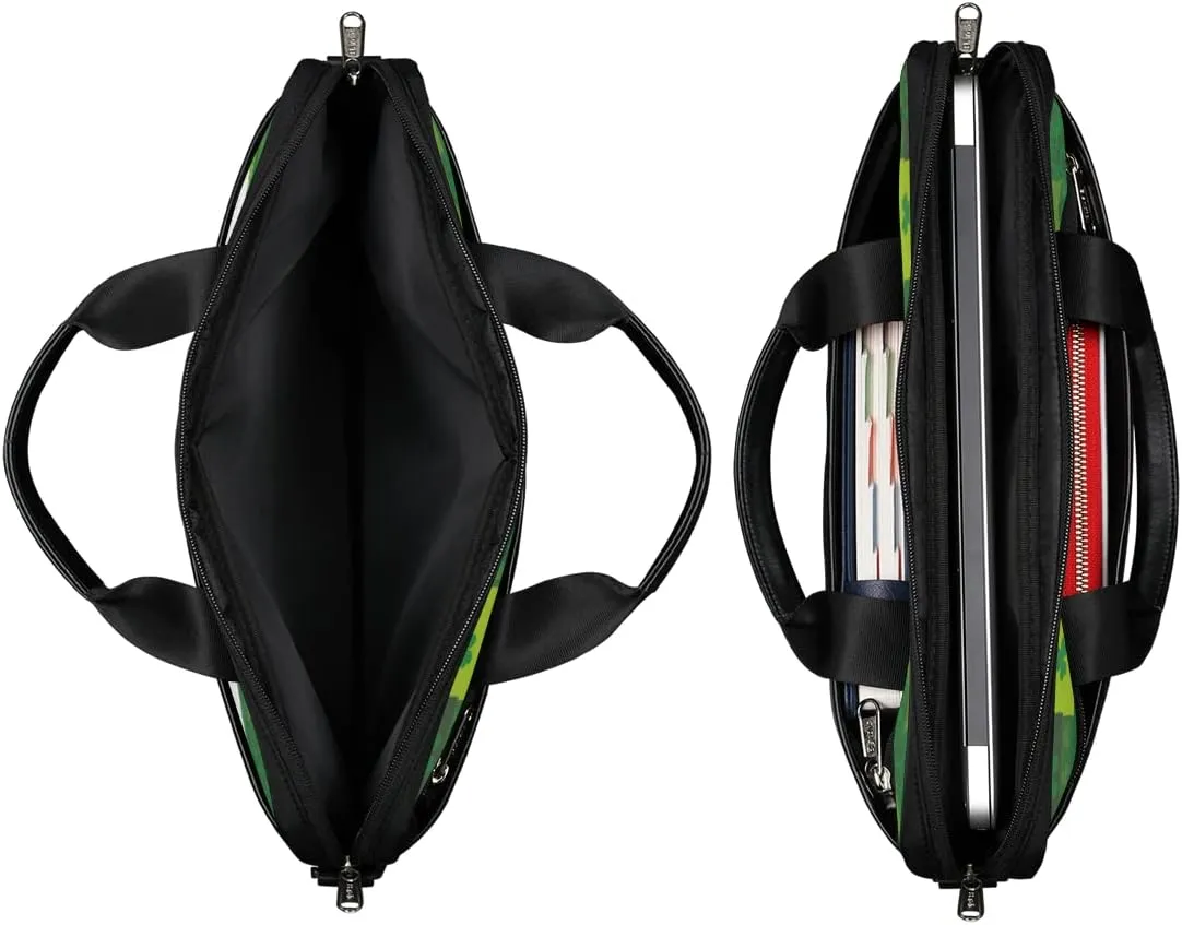 Lucky Clovers Laptop Shoulder Messenger Bag Waterproof Laptop Briefcase with Handle and Padded Strap Case Sleeve