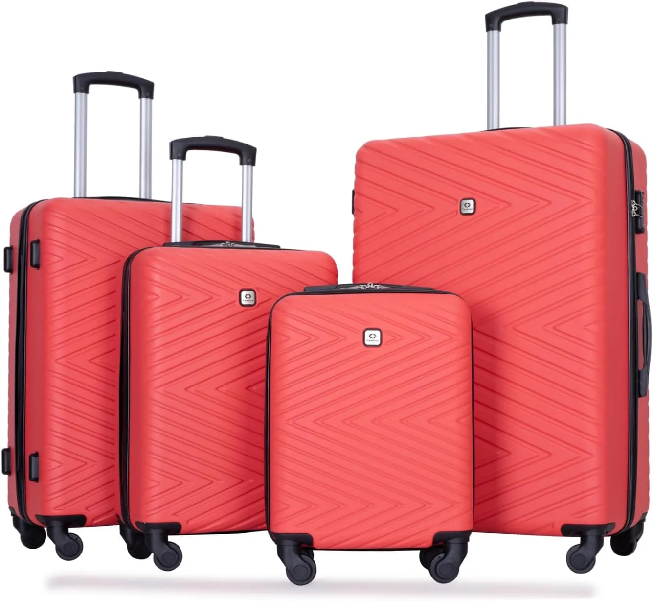 Luggage 4-Piece ABS Lightweight Suitcase Set with 360 Spinner Wheels, TSA Lock - 16/20/24/28 Inch