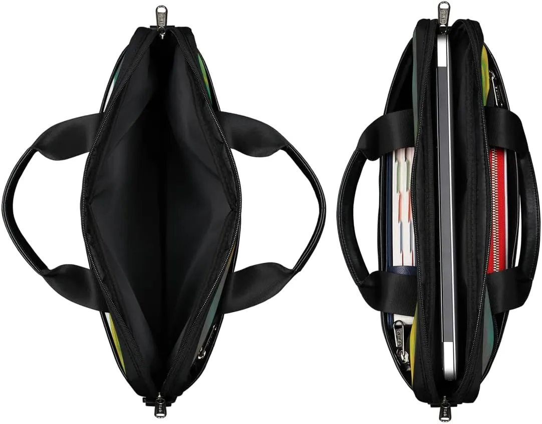 Marble Geometric Pattern Laptop Shoulder Messenger Bag Waterproof Laptop Briefcase Handle Padded Strap