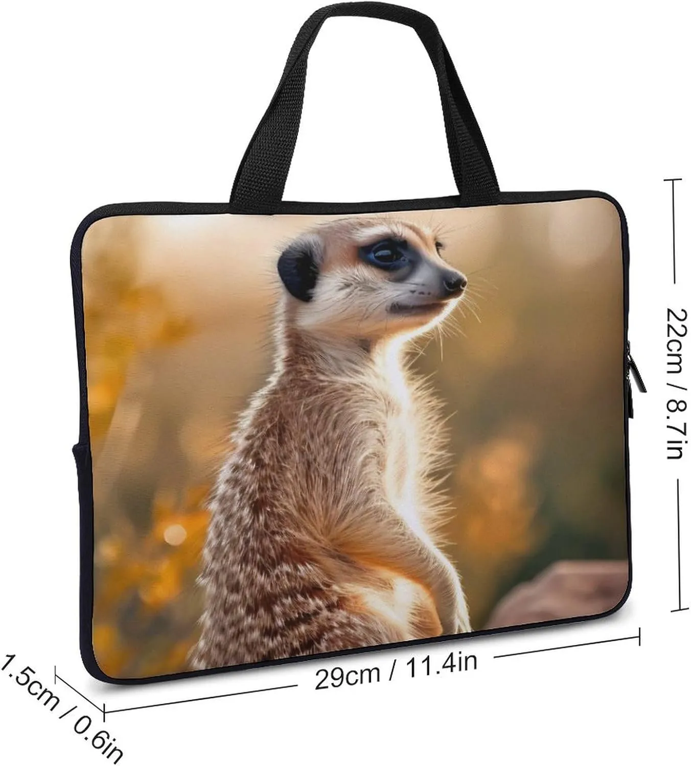 Meerkat Laptop Bag Carrying Case Computer Protective Sleeve Case Briefcase for Men Women