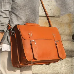 Messenger Shoulder Bags, Laptop Bags, Mens Business Handbags Briefcases, Genuine Leather Computers Bags (Color : Brown)
