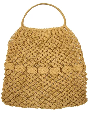 Midcentury Vintage Crochet Grocery Bag