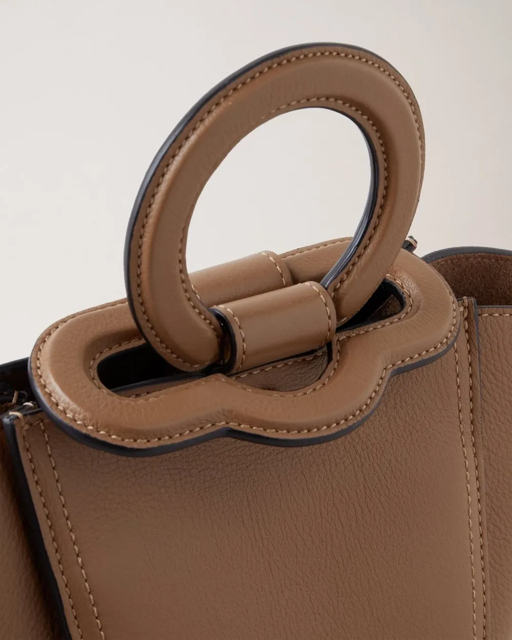 Mini Rider's Top Handle Silky Calf (Teak)