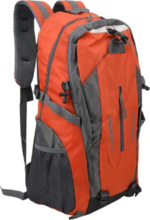 Mokernali Laptop Backpack, 40L Large Capacity Laptop Travel Backpack for Men Women, Waterproof Sports Backpack Shoulder Bag for Outdoor Climbing Camping(M-Orange)