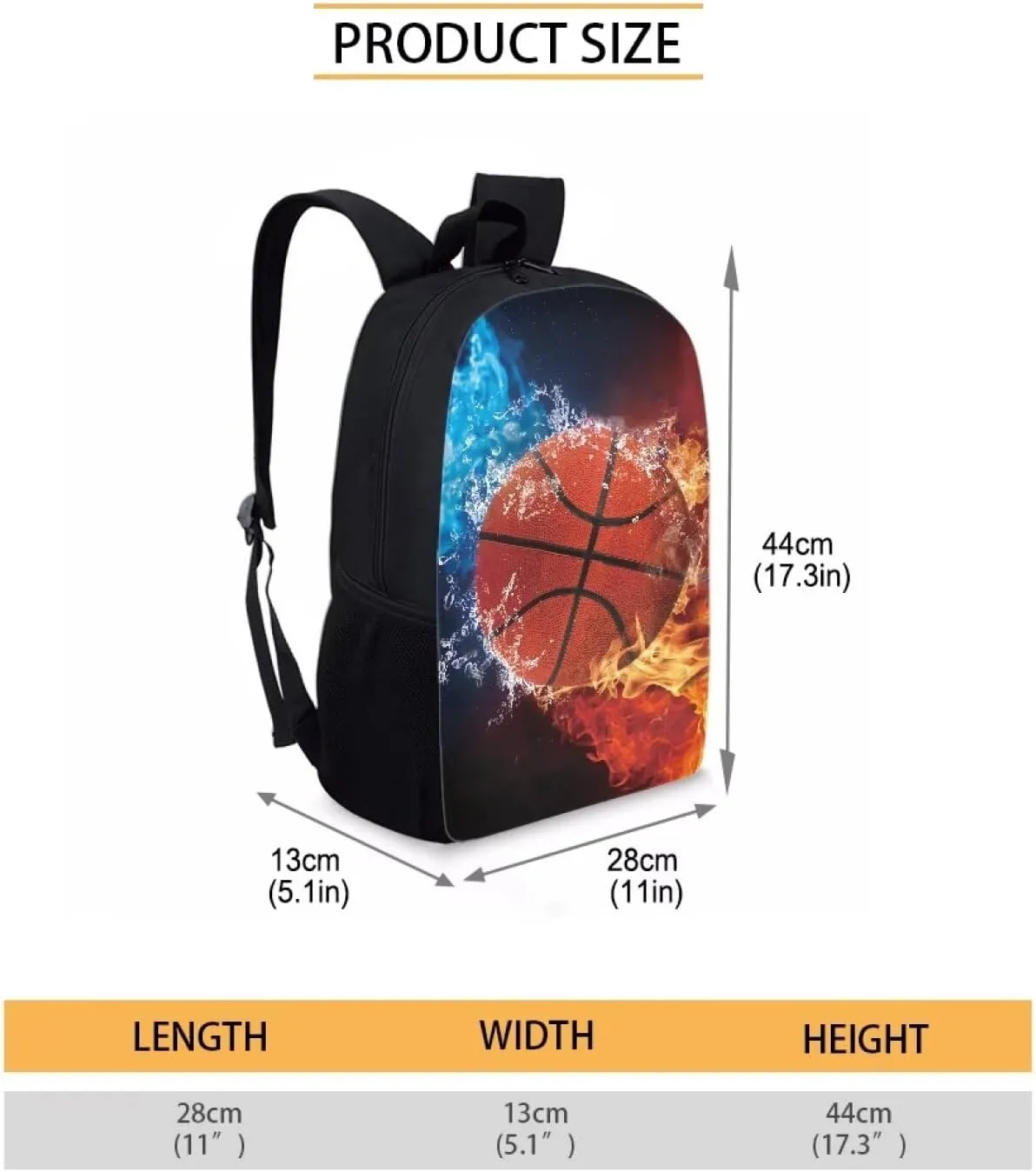 Mumeson Basketball Kids Backpack School Bag, School Backpack for Girls Teen Boys Girl Durable Back to School Book Bags Satchel